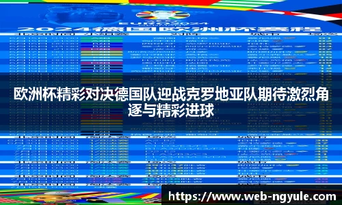 欧洲杯精彩对决德国队迎战克罗地亚队期待激烈角逐与精彩进球